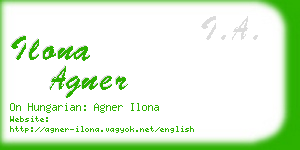 ilona agner business card